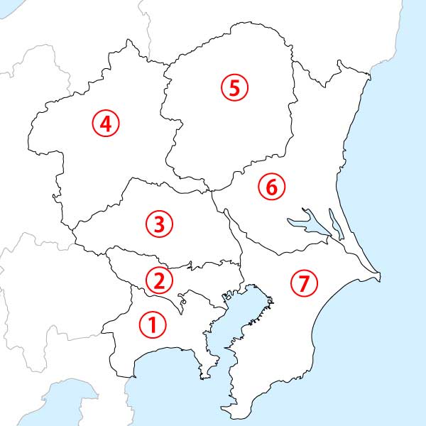関東地方-県庁所在地